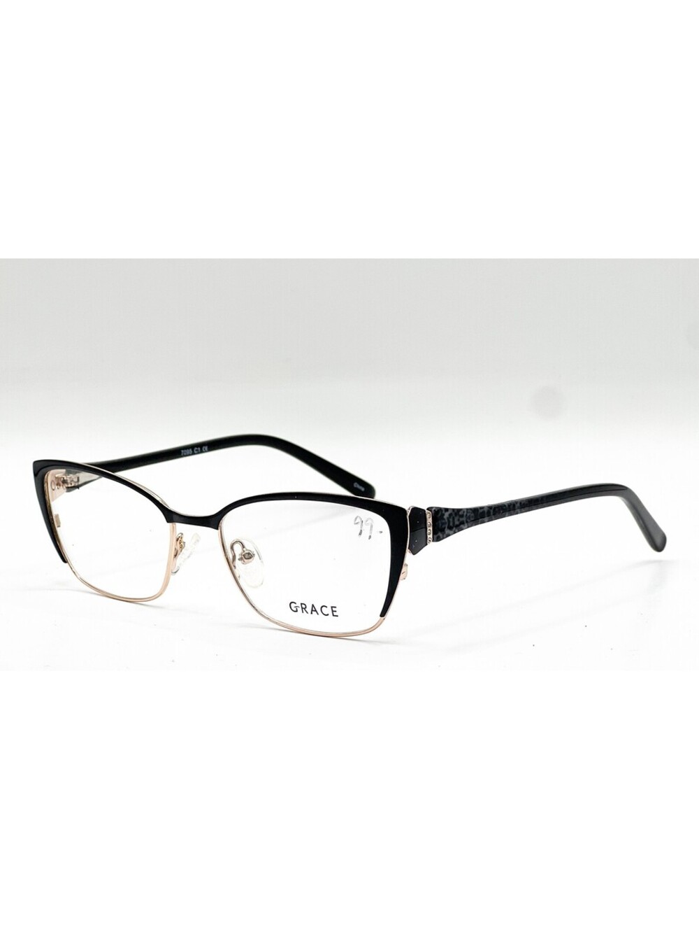 Grace 7095 C1 Black-Gold Authentic Eyeglasses 51-16-135
